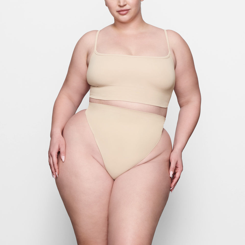 Skims SCULPTING SCOOP NECK Bralette Beige | 64MBWQXRG