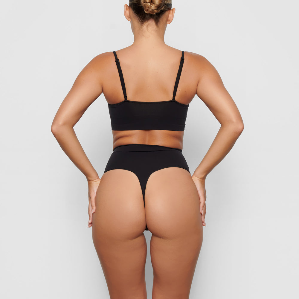 Skims SCULPTING SCOOP NECK Bralette Zwart | 35UIOHXRG