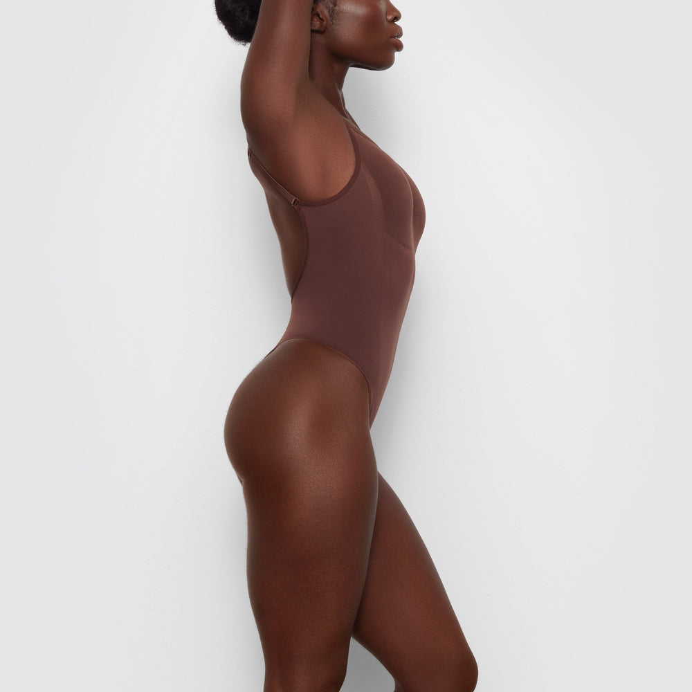 Skims SEAMLESS SCULPT BODYSUIT Low Back Bodysuit Chocola | 09OCZHJVU
