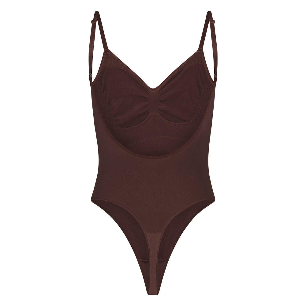 Skims SEAMLESS SCULPT BODYSUIT Low Back Bodysuit Chocola | 09OCZHJVU