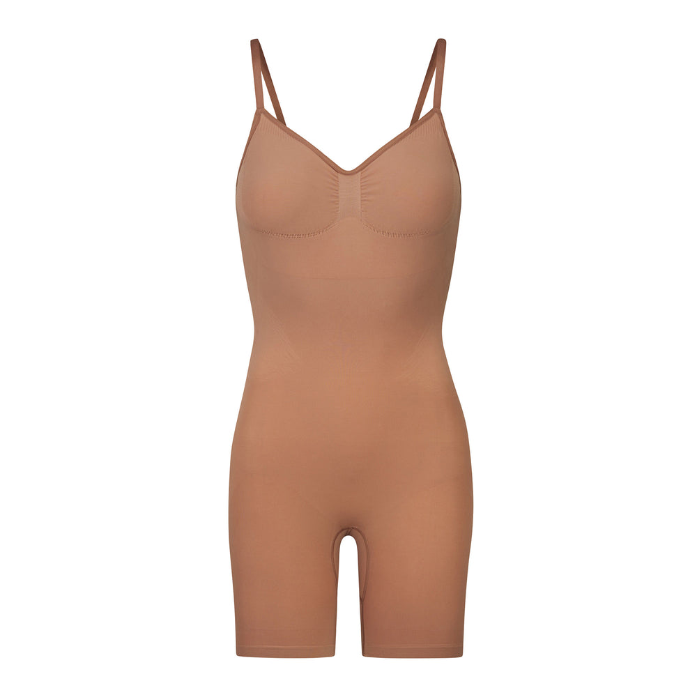 Skims SEAMLESS SCULPT MID THIGH Low Back Bodysuit Abrikoos | 43YSFBNGV