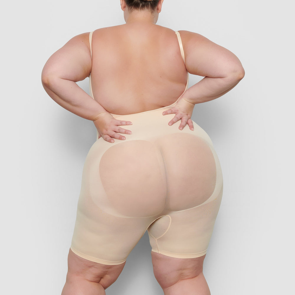 Skims SEAMLESS SCULPT MID THIGH Low Back Bodysuit Bruin | 81ZATCXLN