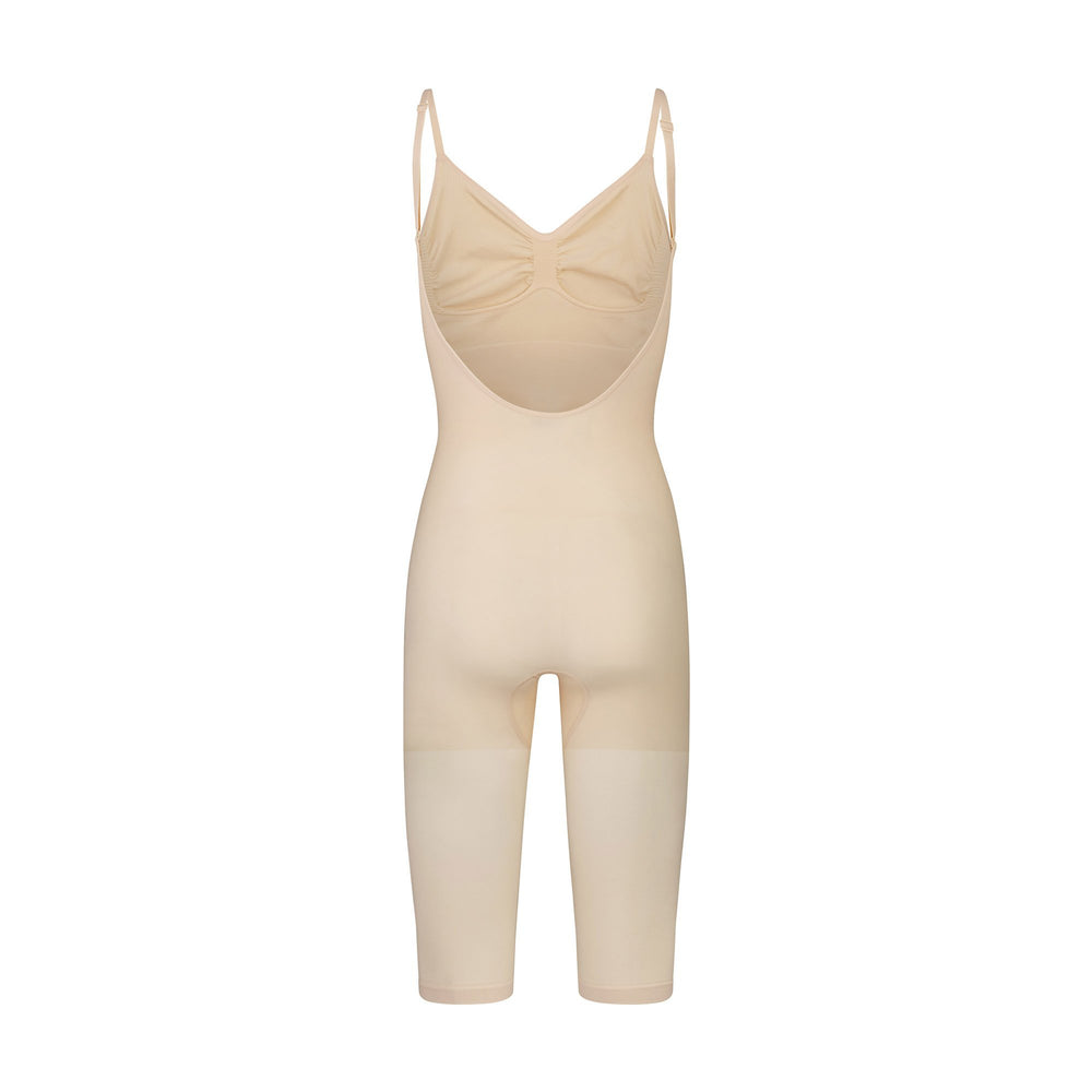 Skims SEAMLESS SCULPT WITH HOSIERY LEG Low Back Bodysuit Bruin | 63GCLZBAM