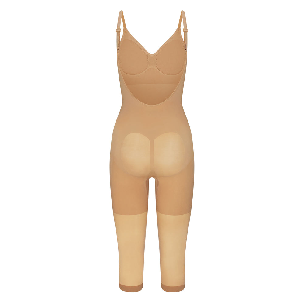 Skims SEAMLESS SCULPT WITH HOSIERY LEG Low Back Bodysuit Beige | 90LIYKEPA