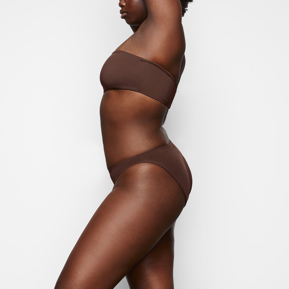 Skims SHAPING SWIM BANDEAU BIKINI TOP Two Pieces Chocola | 80SPWXYCB