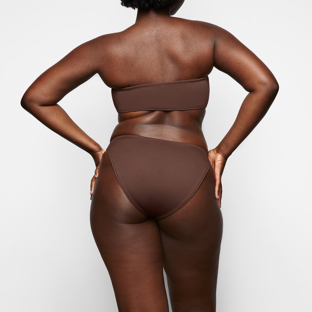 Skims SHAPING SWIM BANDEAU BIKINI TOP Two Pieces Chocola | 80SPWXYCB