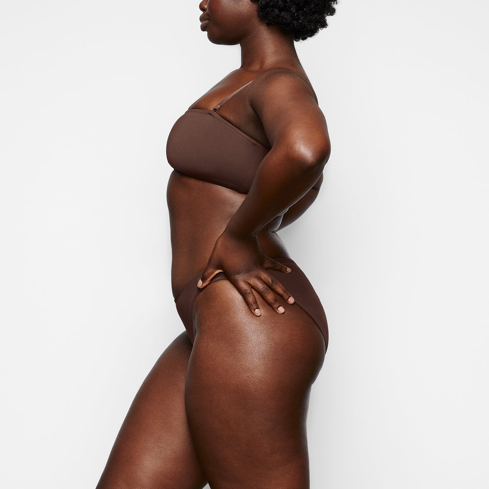Skims SHAPING SWIM BANDEAU BIKINI TOP Two Pieces Chocola | 80SPWXYCB
