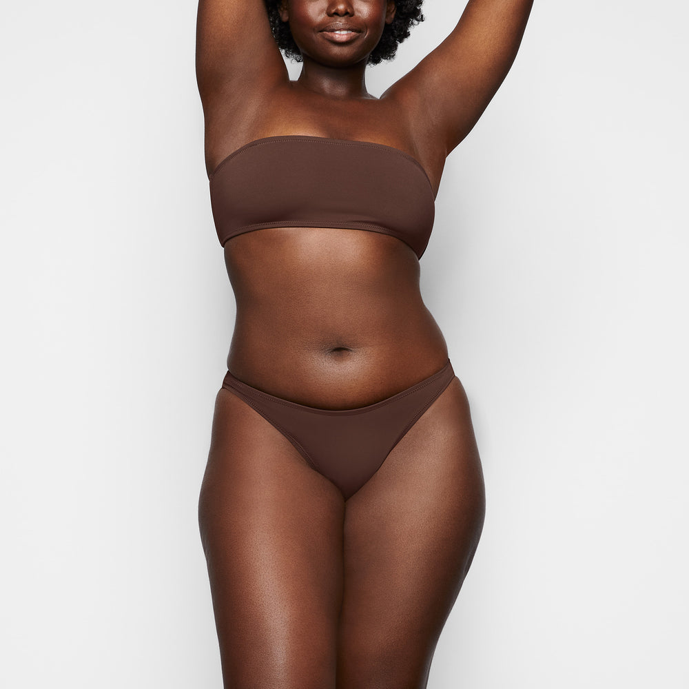 Skims SHAPING SWIM DIPPED BIKINI BOTTOM Two Pieces Chocola | 64FKSCAIG