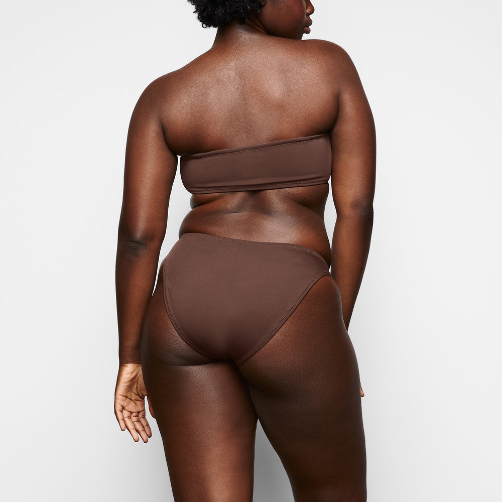 Skims SHAPING SWIM DIPPED BIKINI BOTTOM Two Pieces Chocola | 64FKSCAIG