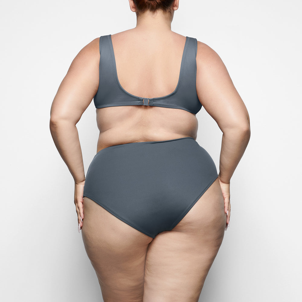 Skims SHAPING SWIM HIGH WAIST BIKINI BOTTOM Two Pieces Diepgrijs | 41ETNYDOQ