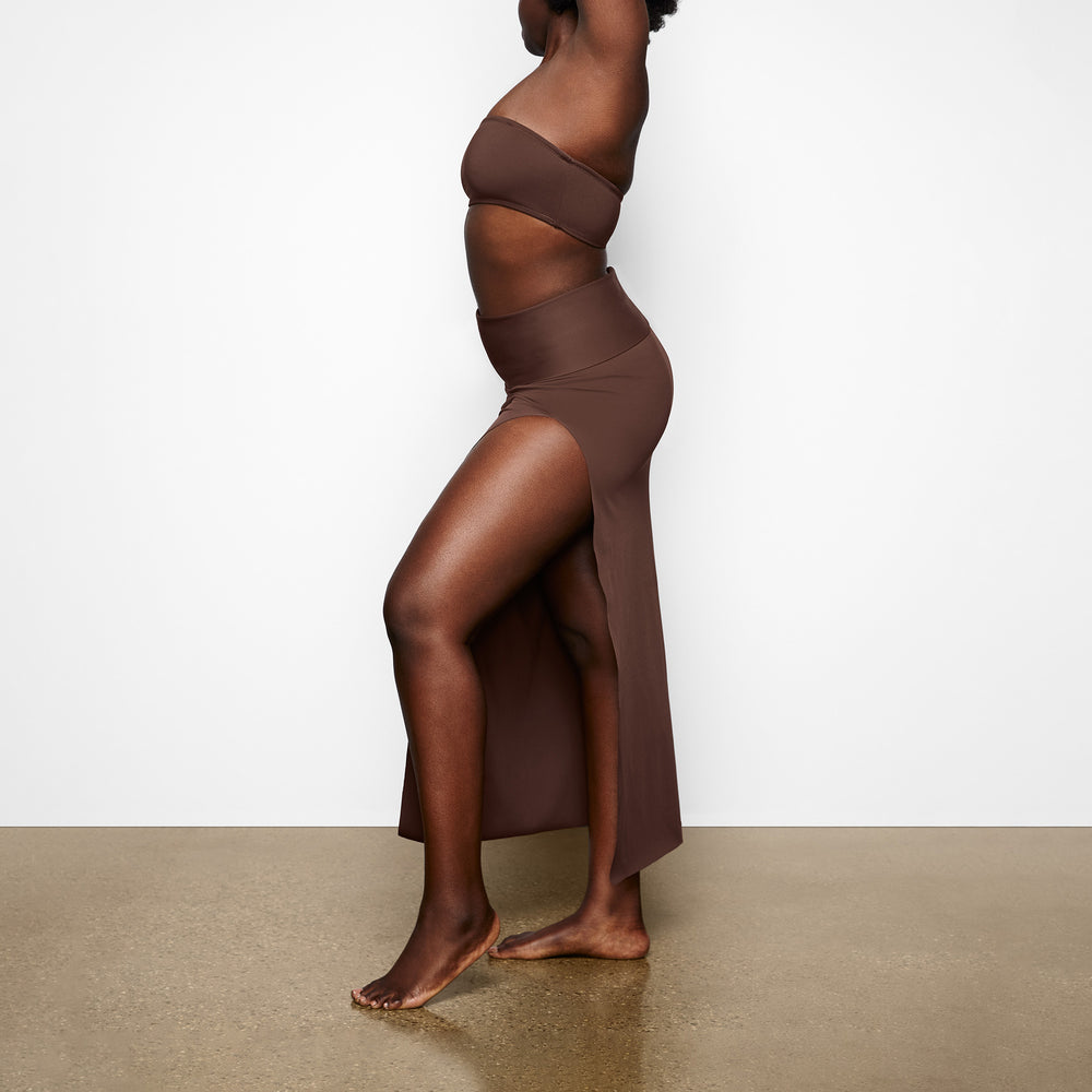 Skims SHAPING SWIM LONG SKIRT Cover-ups Chocola | 18WRQJBFS