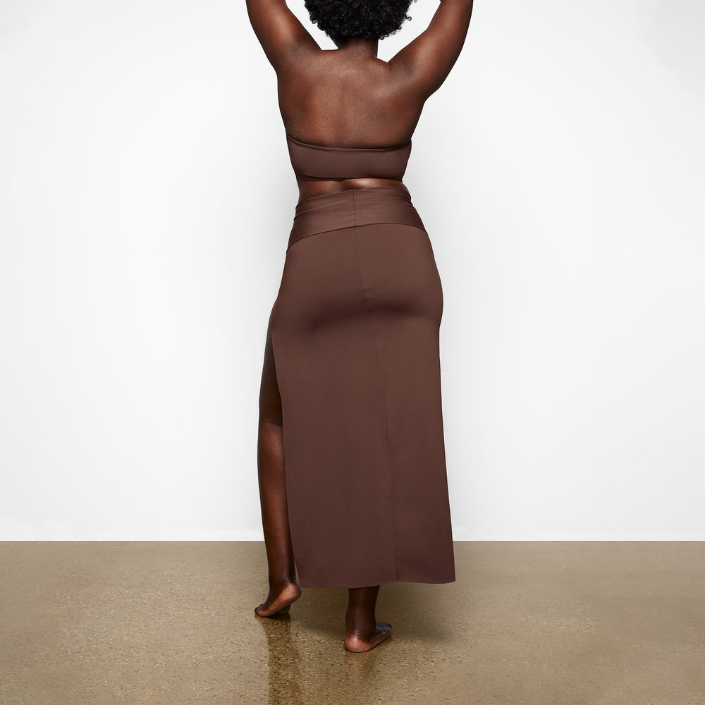 Skims SHAPING SWIM LONG SKIRT Cover-ups Chocola | 18WRQJBFS
