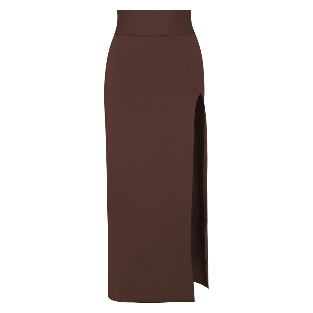 Skims SHAPING SWIM LONG SKIRT Cover-ups Chocola | 18WRQJBFS