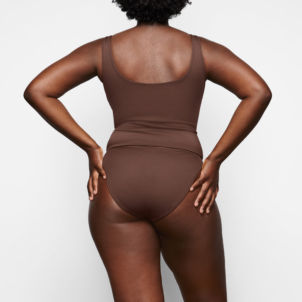 Skims SHAPING SWIM TANK BIKINI TOP Two Pieces Chocola | 92BVRJZCW