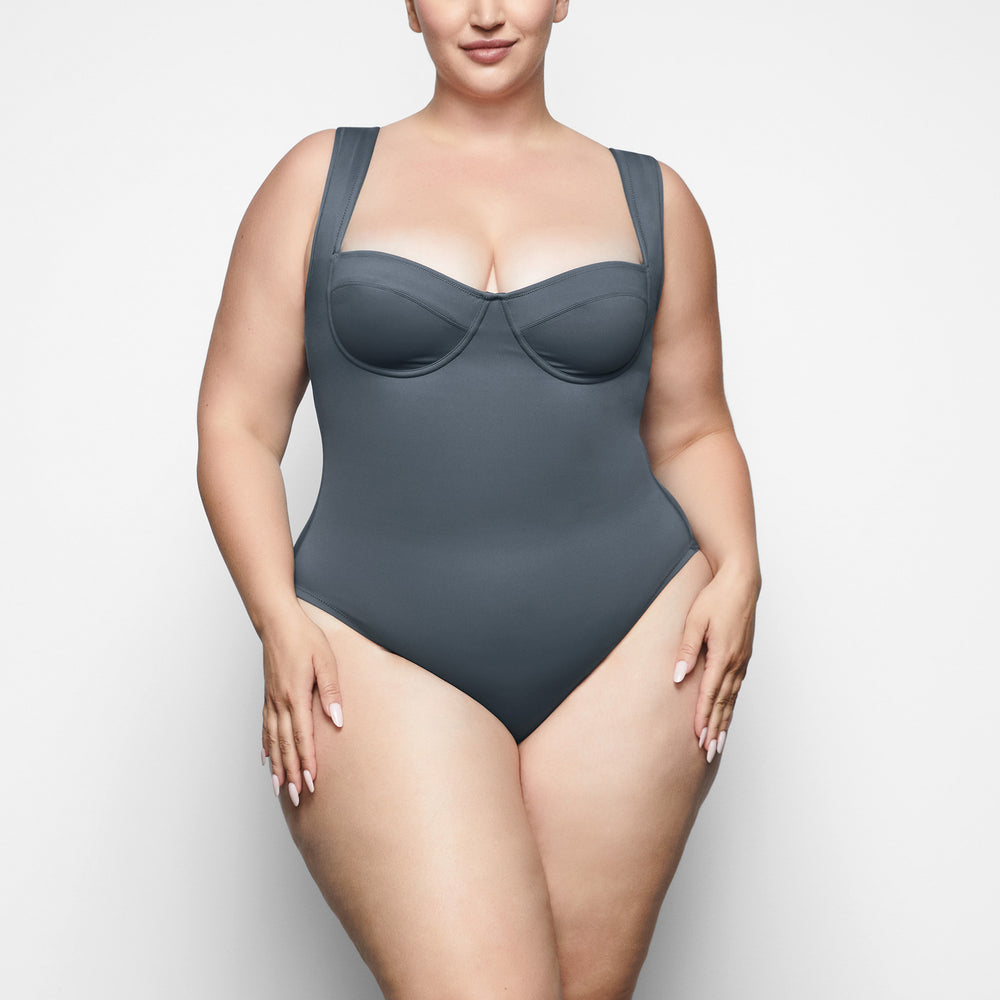 Skims SHAPING SWIM UNDERWIRE One Piece Diepgrijs | 36IUXKDTQ