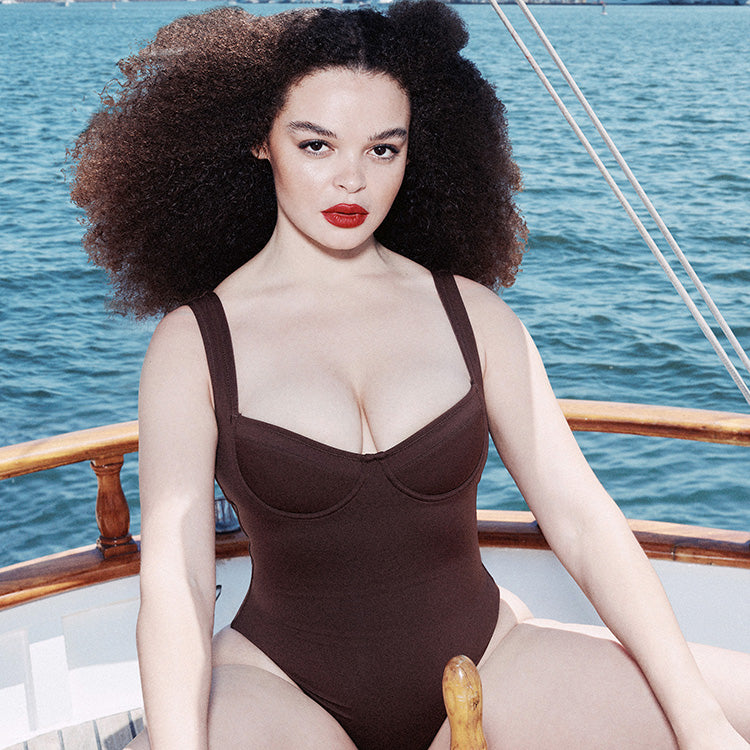 Skims SHAPING SWIM UNDERWIRE One Piece Zwart | 43YXWKVOL