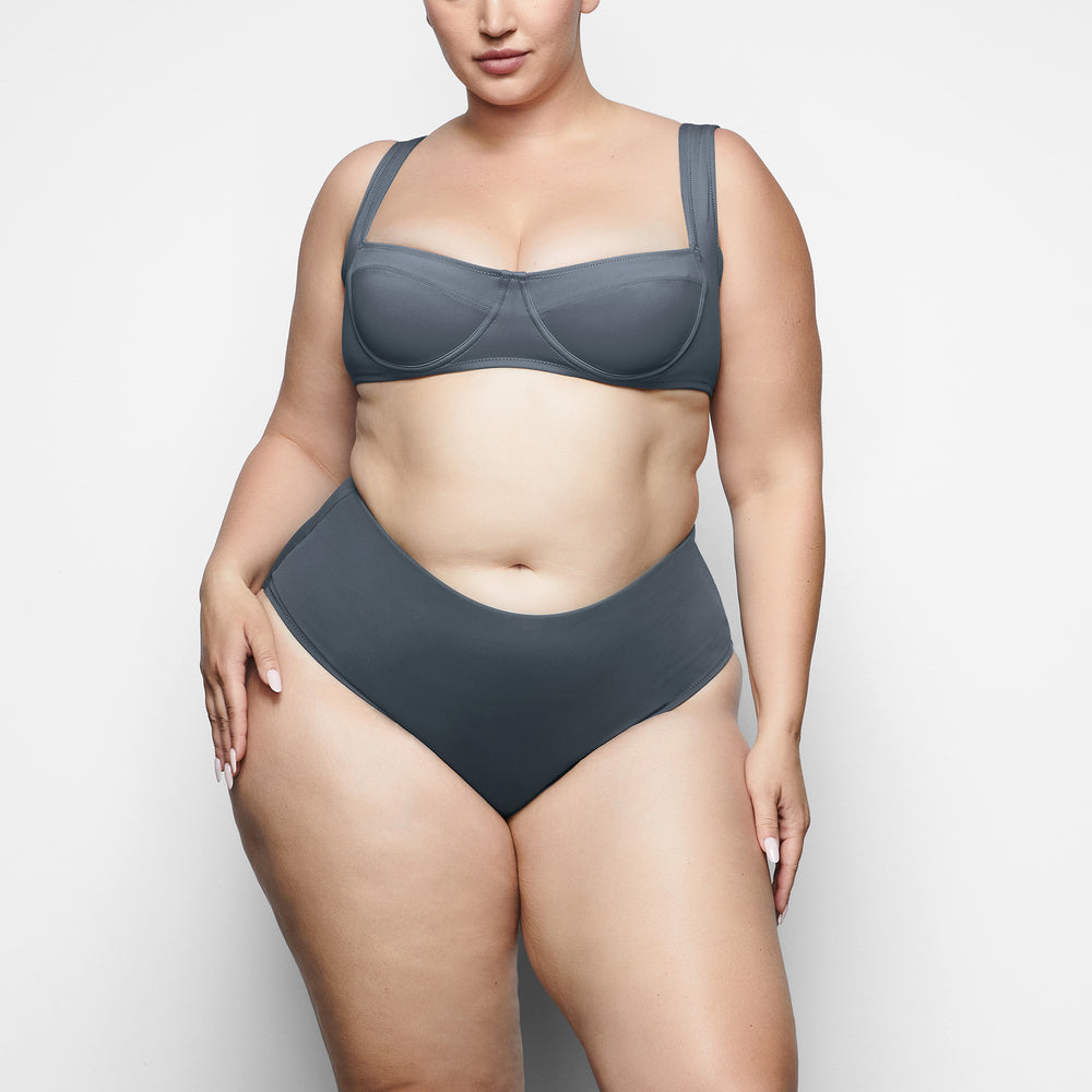 Skims SHAPING SWIM UNLINED UNDERWIRE BIKINI TOP Two Pieces Diepgrijs | 01ZUOLEHP