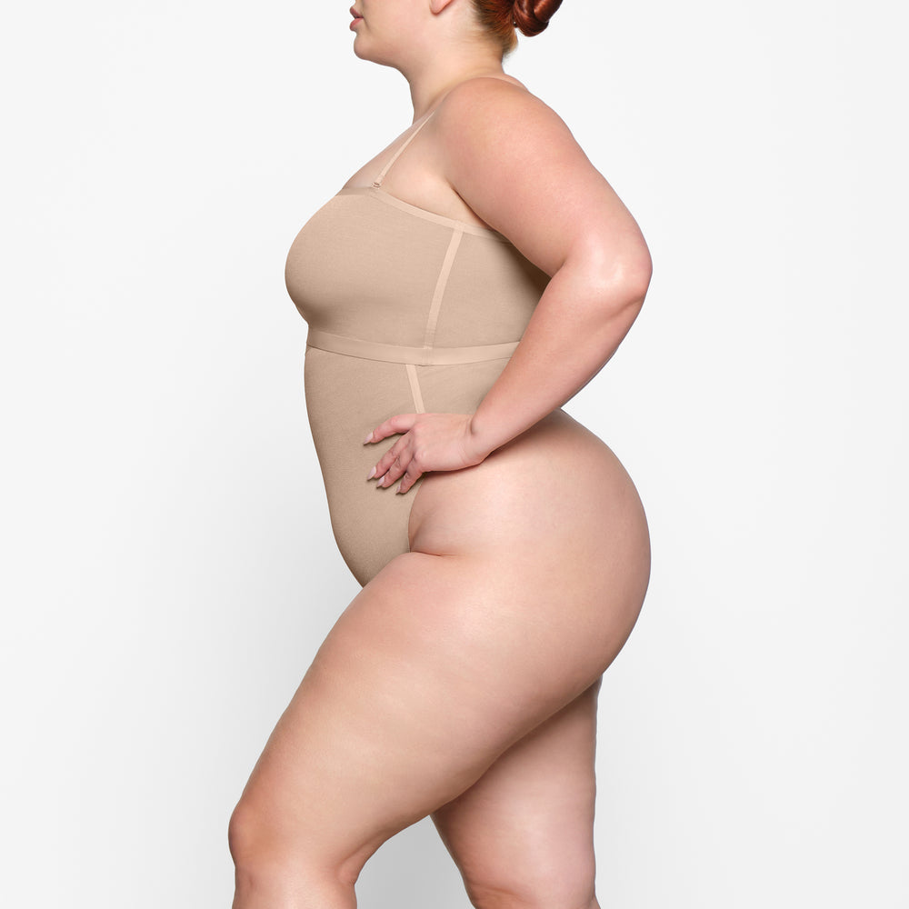 Skims SHEER SCULPT Bandeau Top Beige | 60QFNTGWM
