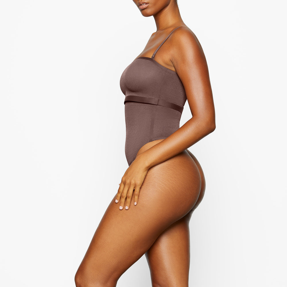 Skims SHEER SCULPT Bandeau Top Chocola | 82YWBOVQM