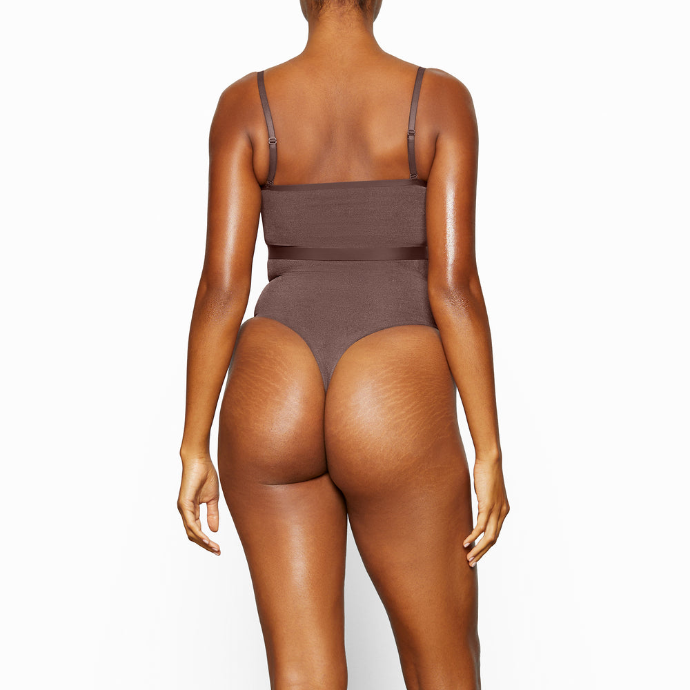 Skims SHEER SCULPT Bandeau Top Chocola | 82YWBOVQM
