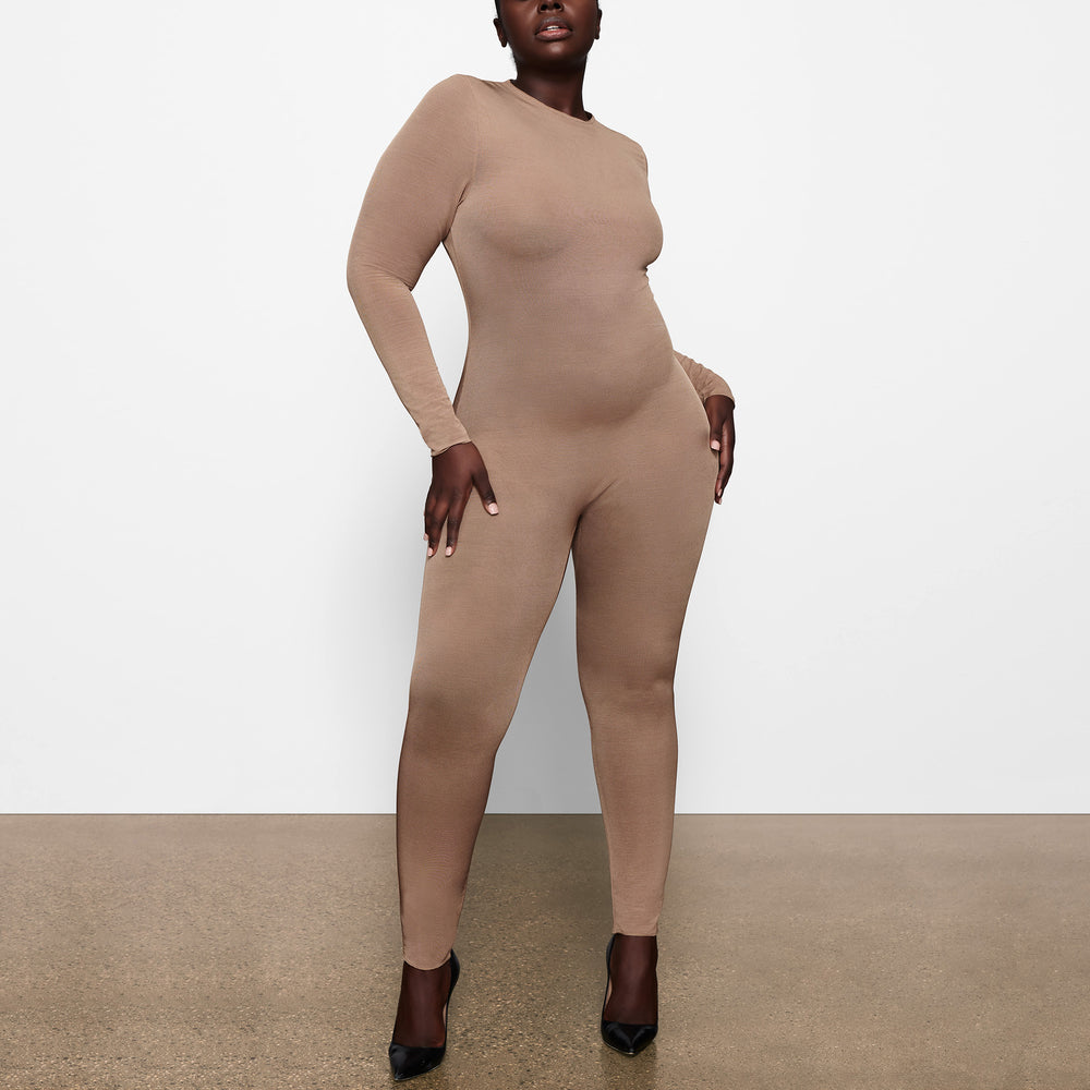 Skims SHEER SCULPT CATSUIT Bodysuit Abrikoos | 74OTLUXGW