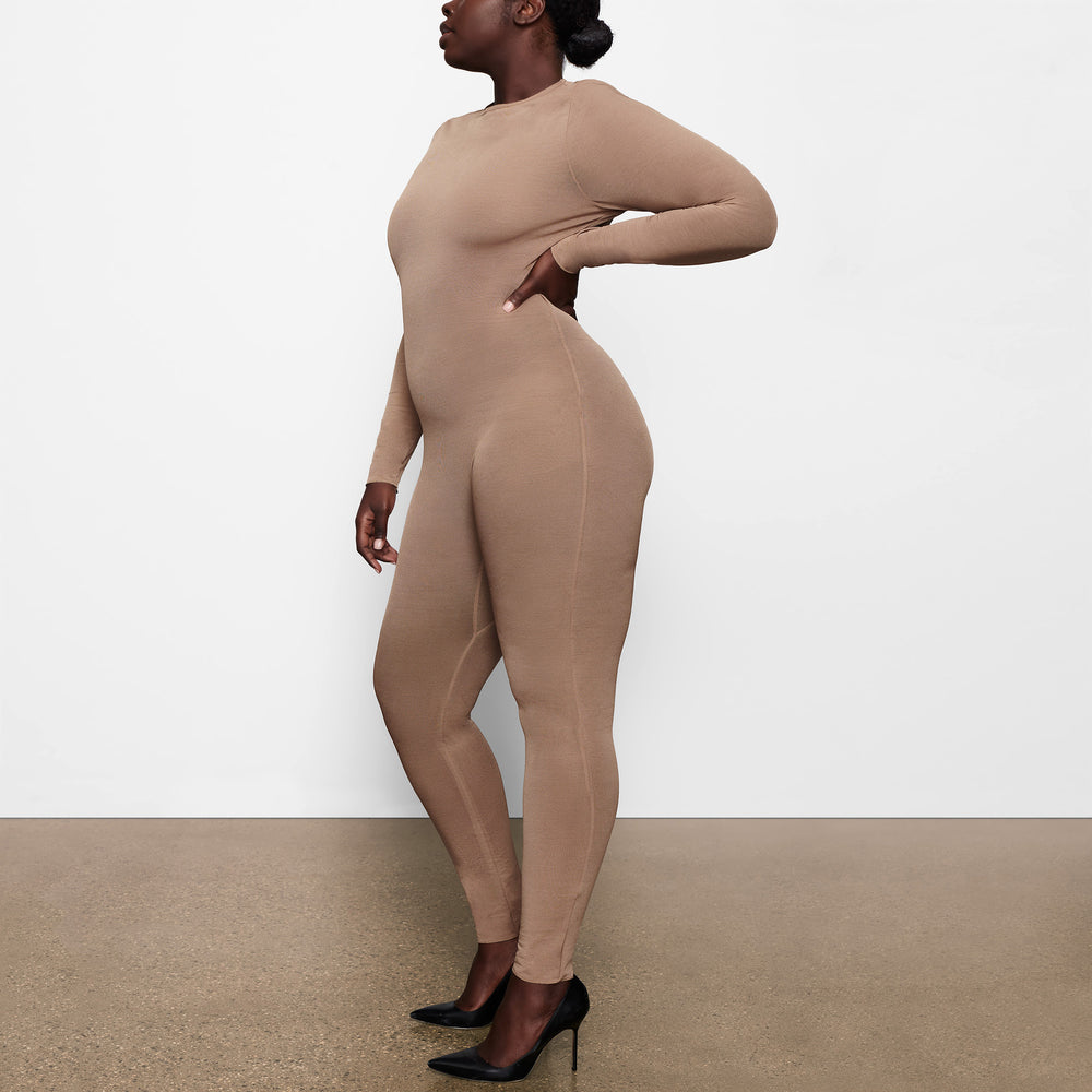 Skims SHEER SCULPT CATSUIT Bodysuit Abrikoos | 74OTLUXGW
