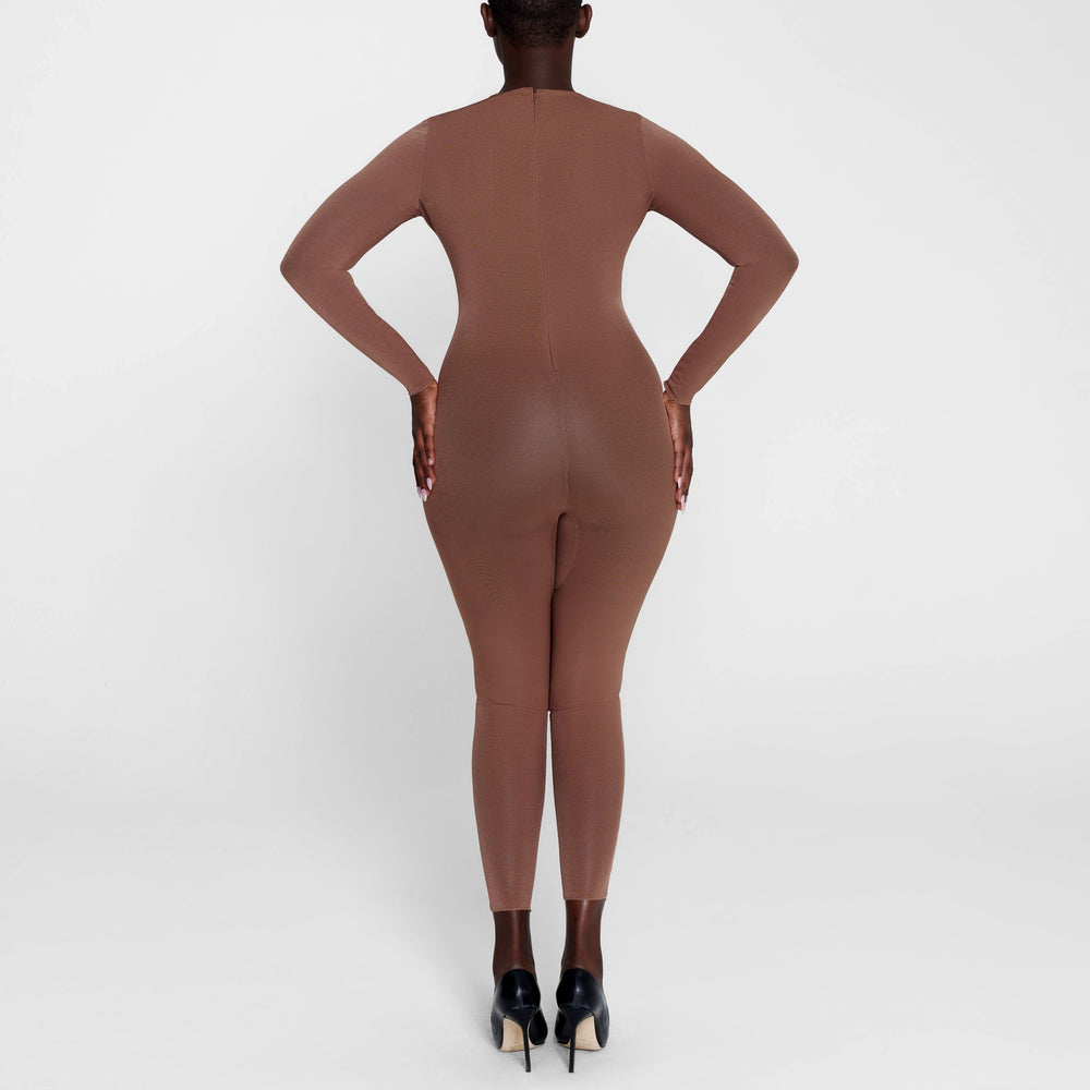 Skims SHEER SCULPT CATSUIT Bodysuit Bruin | 08HLUYOEK