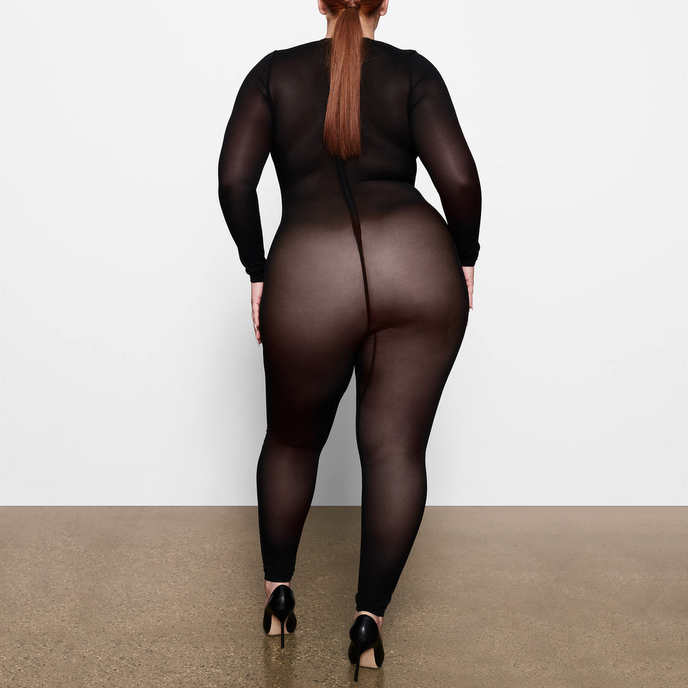 Skims SHEER SCULPT CATSUIT Bodysuit Zwart | 93SKATVOH