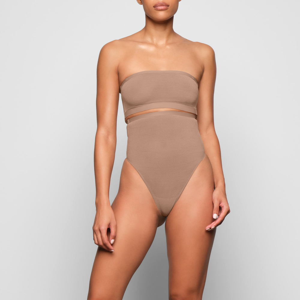 Skims SHEER SCULPT HIGH WAIST Thong Abrikoos | 94IXNVJOG