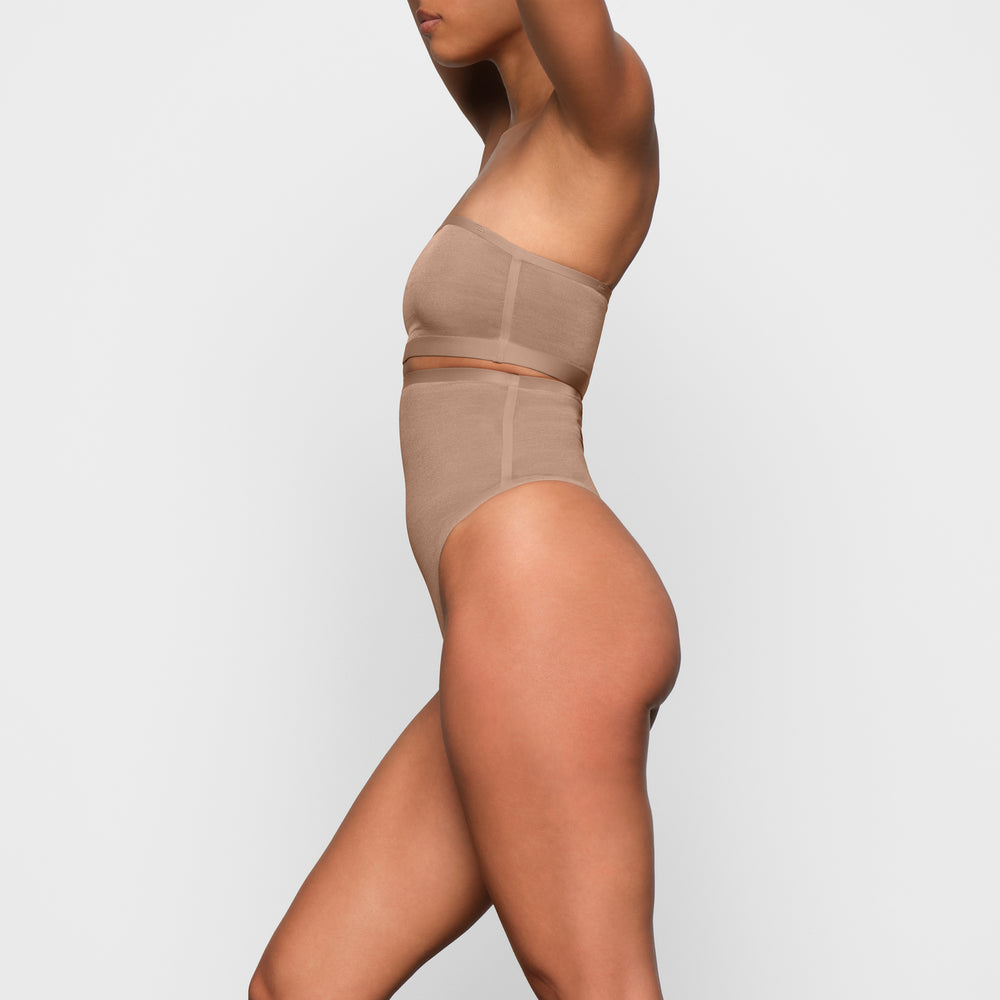 Skims SHEER SCULPT HIGH WAIST Thong Abrikoos | 94IXNVJOG