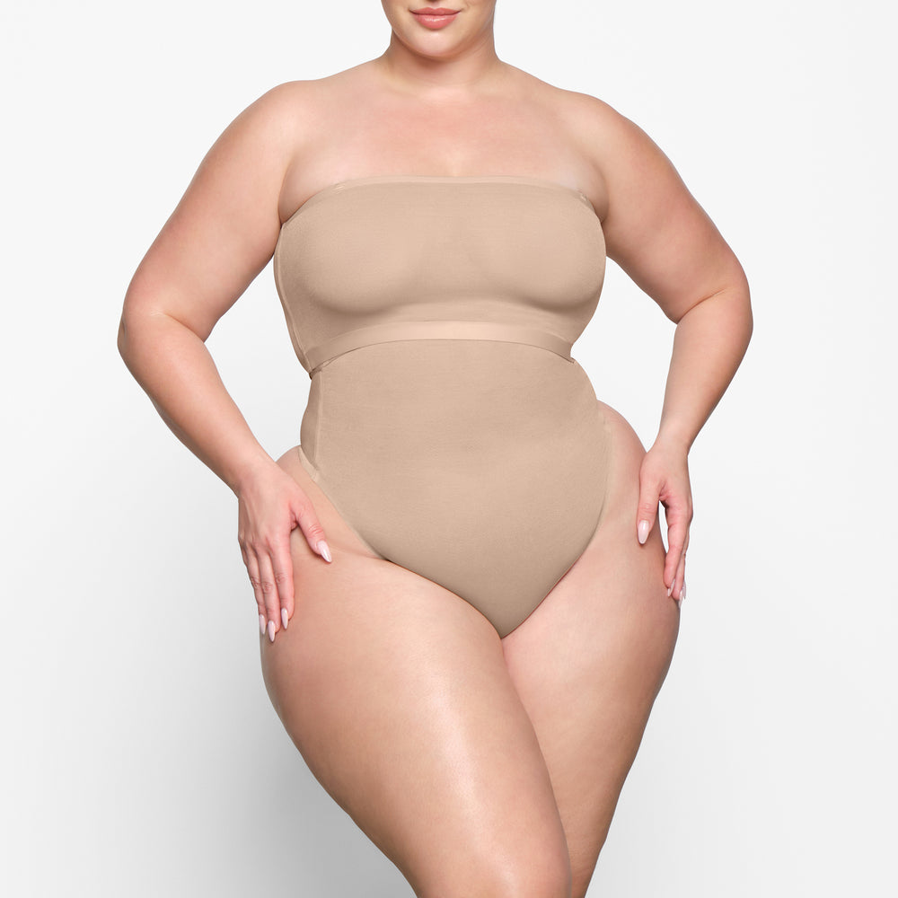 Skims SHEER SCULPT HIGH WAIST Thong Beige | 01PJFBLAK