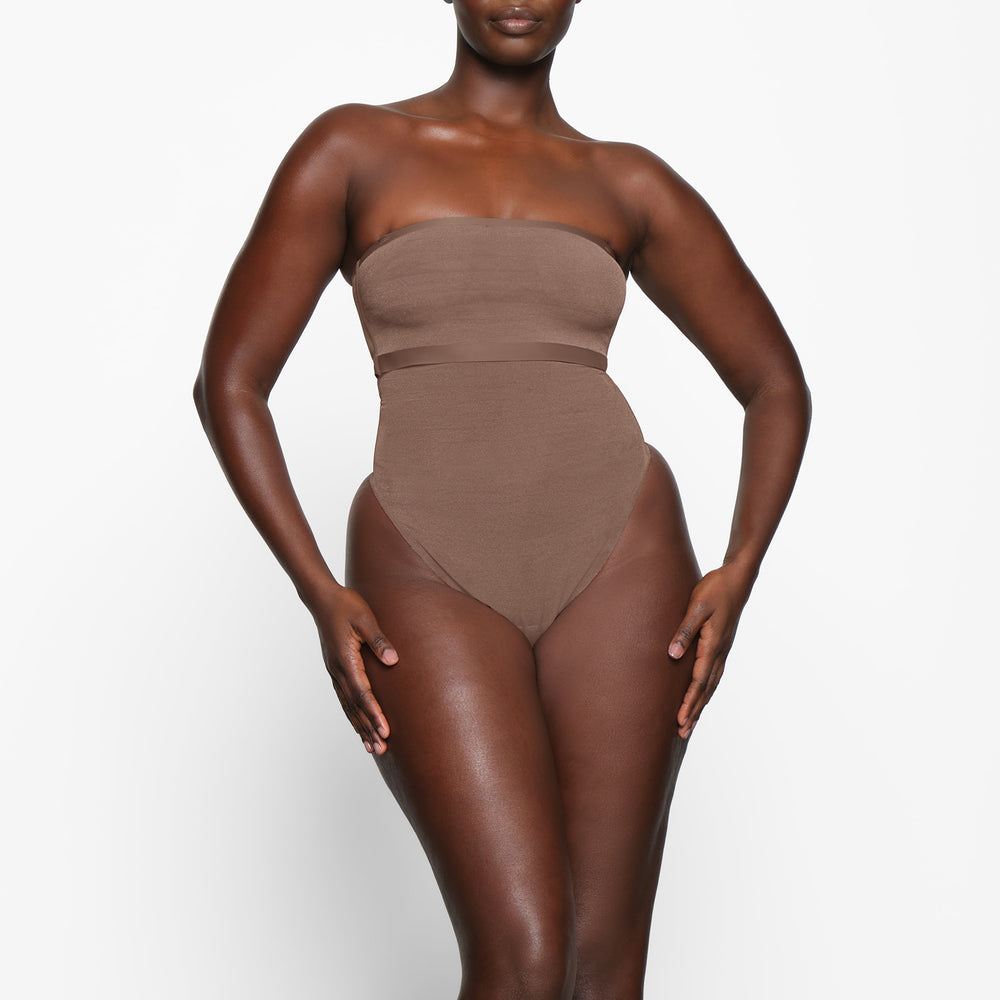 Skims SHEER SCULPT HIGH WAIST Thong Bruin | 58BSIEMXG