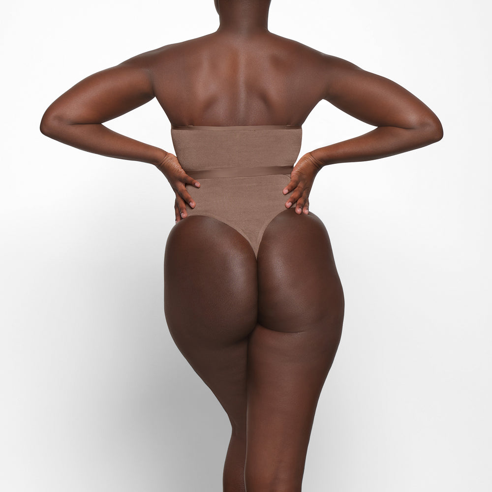 Skims SHEER SCULPT HIGH WAIST Thong Bruin | 58BSIEMXG