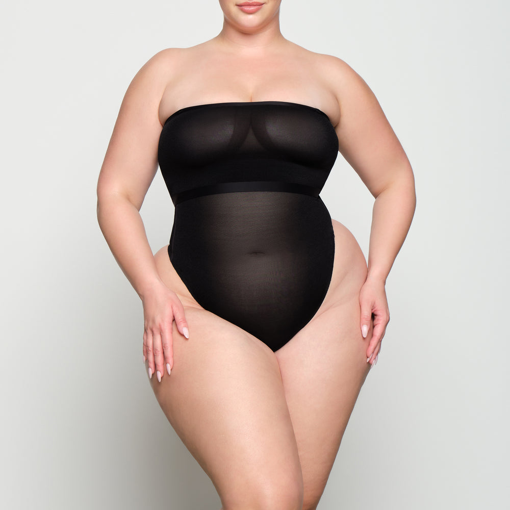 Skims SHEER SCULPT HIGH WAIST Thong Zwart | 25NRKYSEI