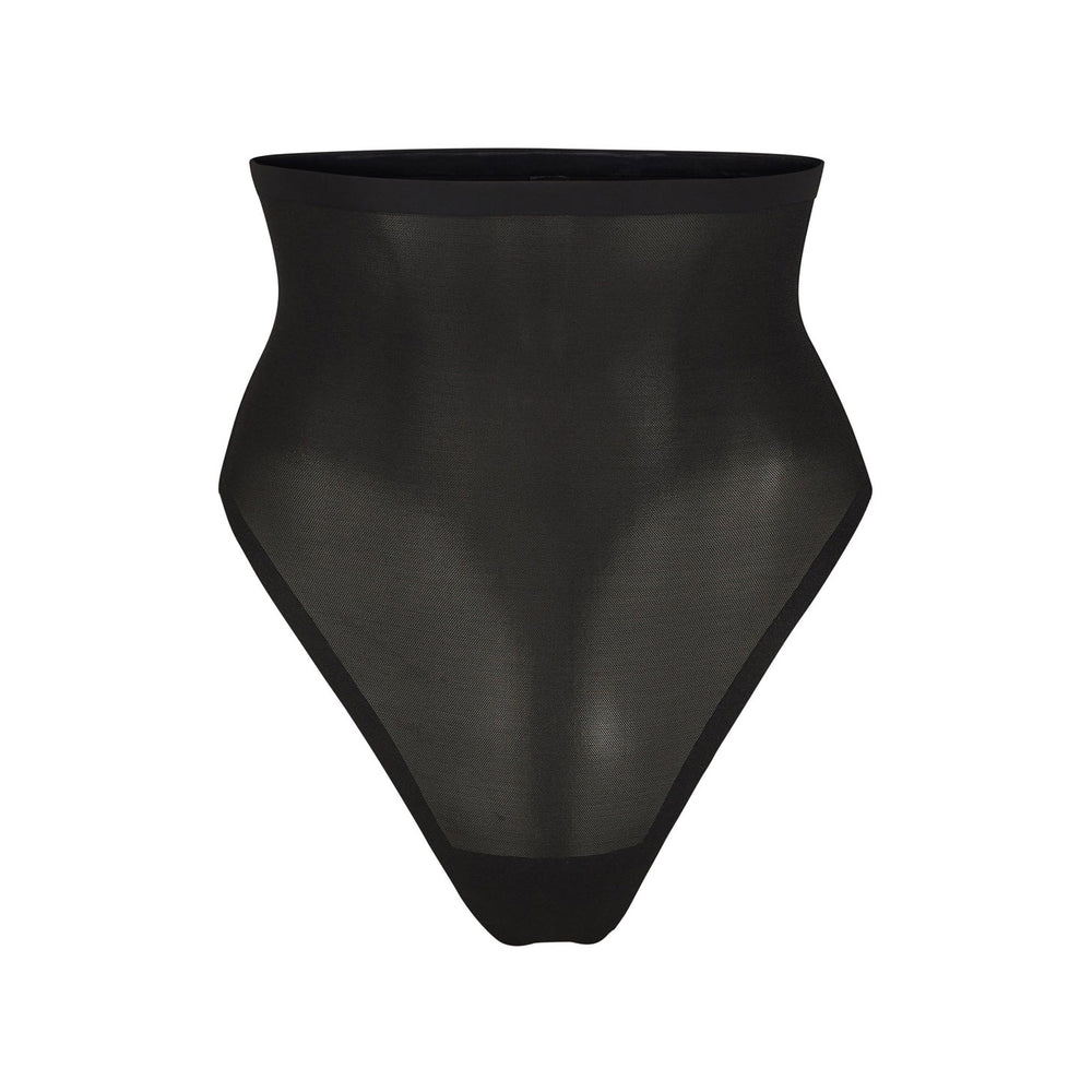 Skims SHEER SCULPT HIGH WAIST Thong Zwart | 25NRKYSEI