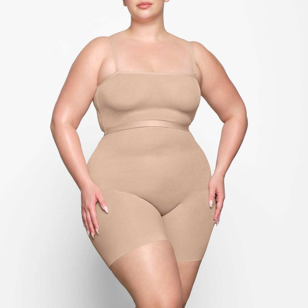 Skims SHEER SCULPT LOW BACK Korte Broek Beige | 15HCMKPXW