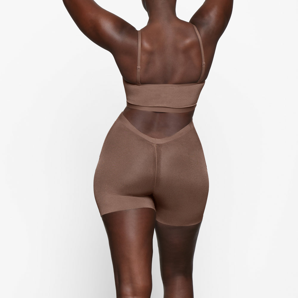 Skims SHEER SCULPT LOW BACK Korte Broek Bruin | 27ZCONPUQ