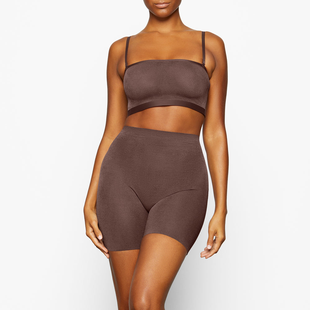 Skims SHEER SCULPT LOW BACK Korte Broek Chocola | 50KUFIEBO