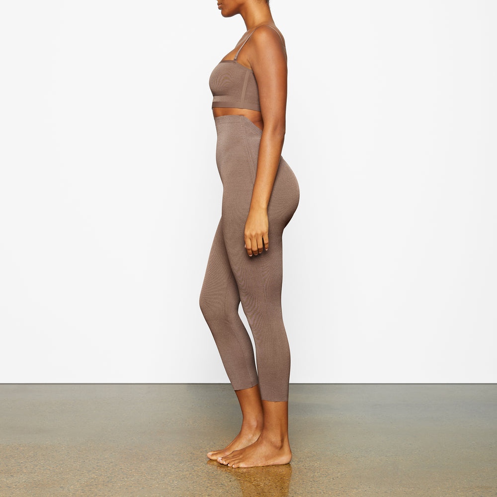 Skims SHEER SCULPT LOW BACK Leggings Bruin | 82JMSAVEF