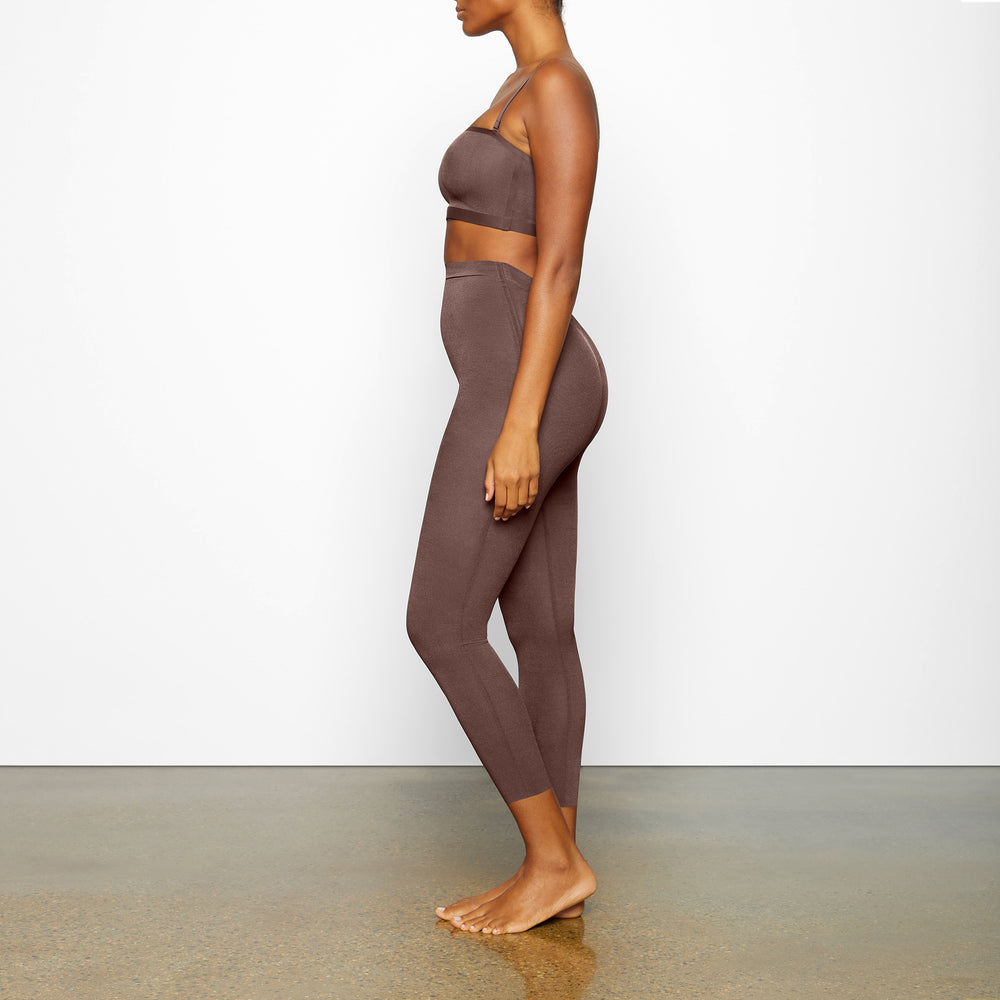 Skims SHEER SCULPT LOW BACK Leggings Chocola | 02PHSXVAU