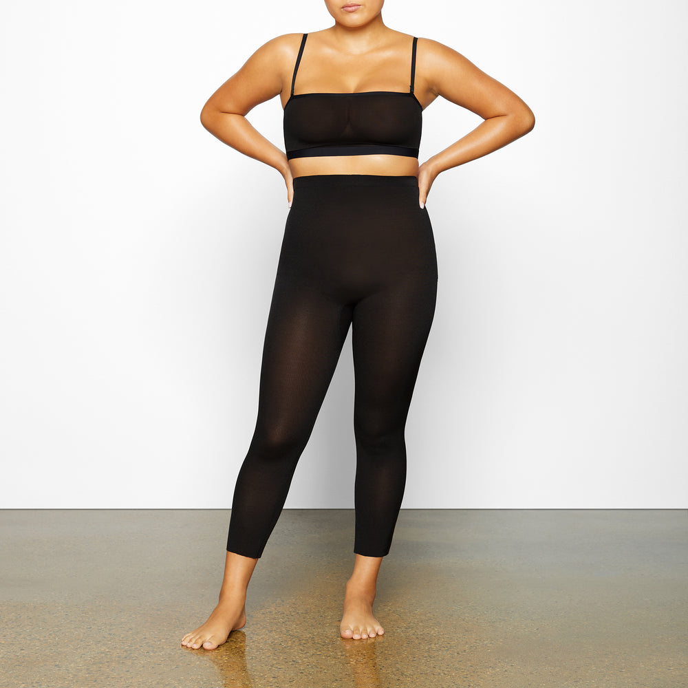 Skims SHEER SCULPT LOW BACK Leggings Zwart | 32FYNRESW