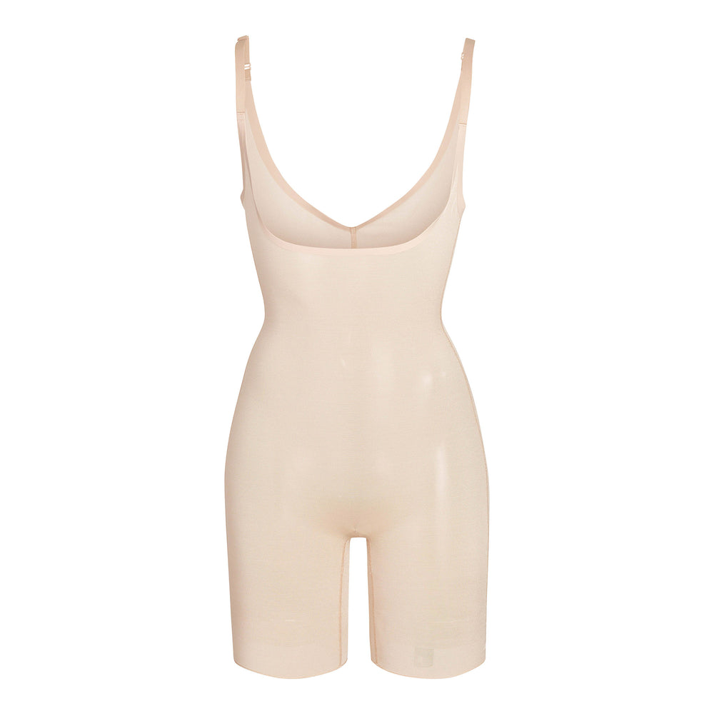 Skims SHEER SCULPT OPEN BUST Bodysuit Beige | 89DKNFIBO