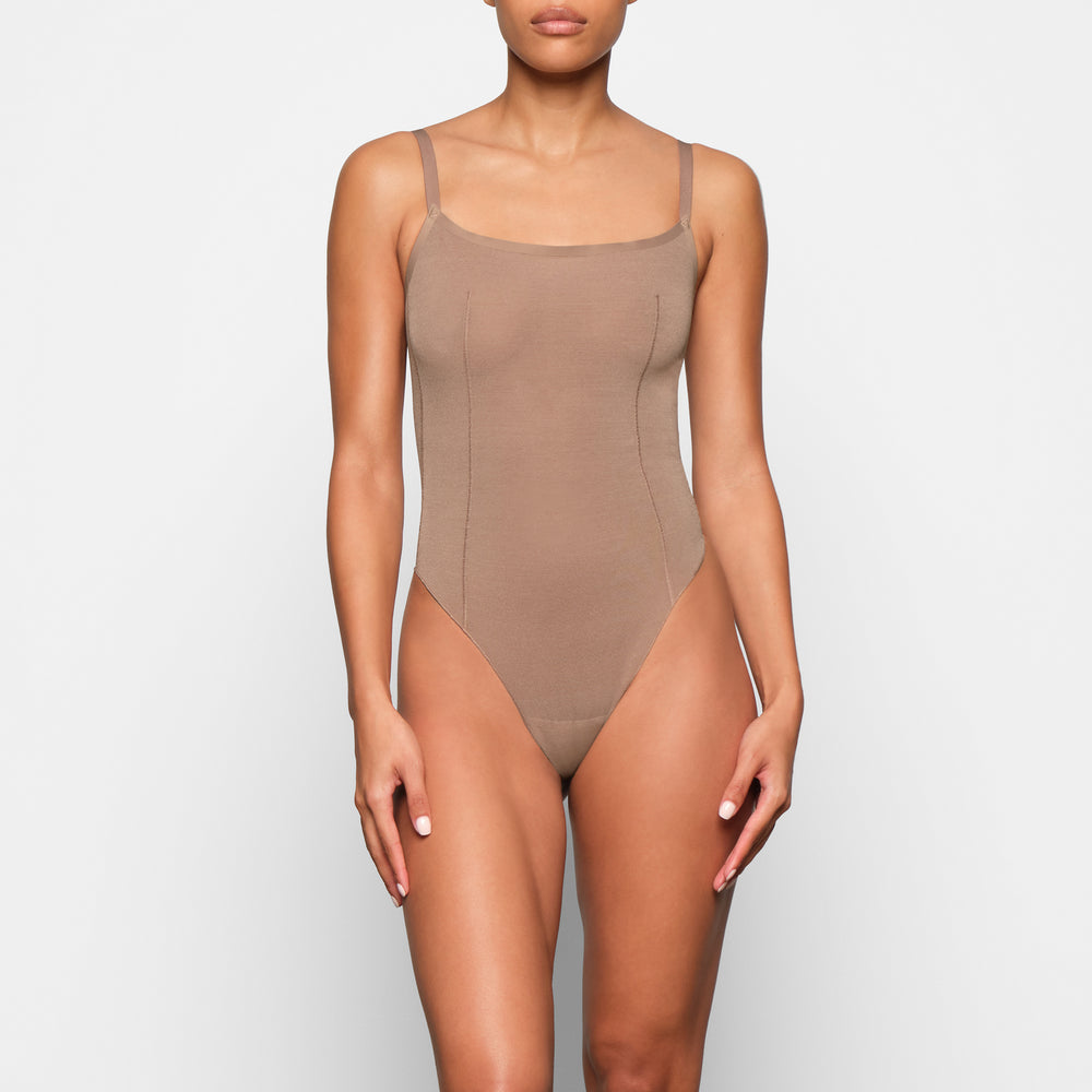 Skims SHEER SCULPT THONG Bodysuit Abrikoos | 50TFHNKEO