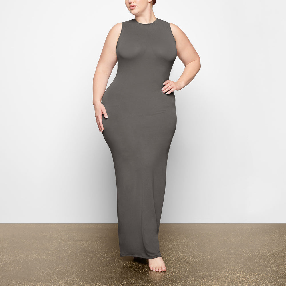 Skims SMOOTH LOUNGE CREW NECK SLEEVELESS Jurk Diepgrijs | 85TOHYALN