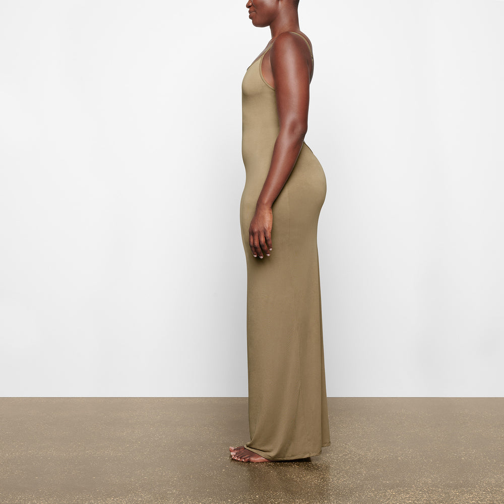 Skims SMOOTH LOUNGE LOW BACK CAMI Jurk Khaki | 16LIMPXQO
