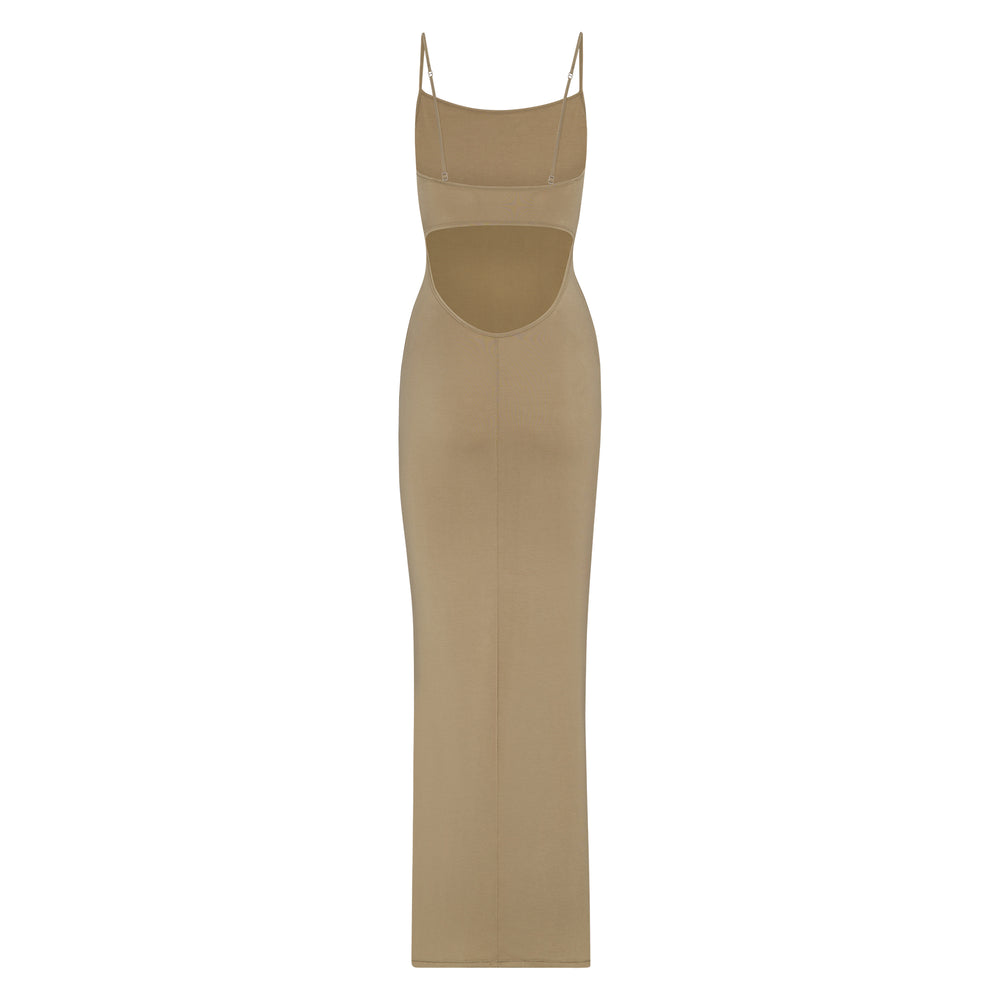 Skims SMOOTH LOUNGE LOW BACK CAMI Jurk Khaki | 16LIMPXQO