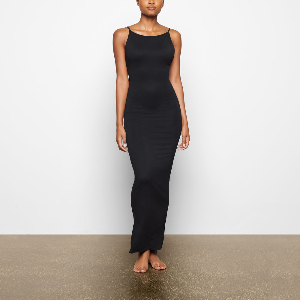 Skims SMOOTH LOUNGE LOW BACK KEYHOLE Jurk Zwart | 69WEGZYCU