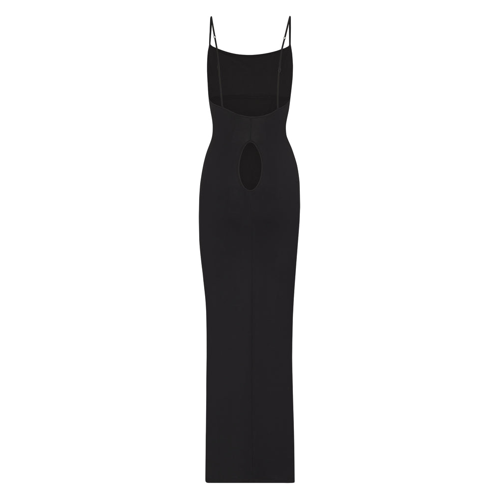 Skims SMOOTH LOUNGE LOW BACK KEYHOLE Jurk Zwart | 69WEGZYCU
