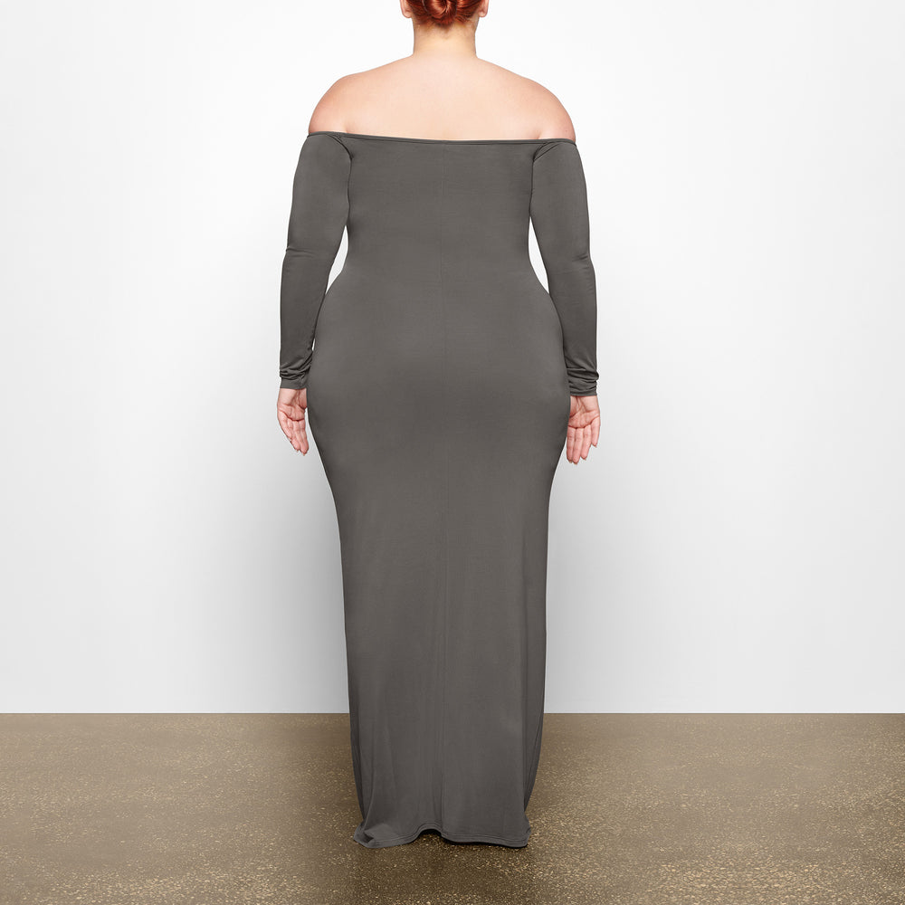Skims SMOOTH LOUNGE OFF THE SHOULDER Jurk Diepgrijs | 35EZILFQK
