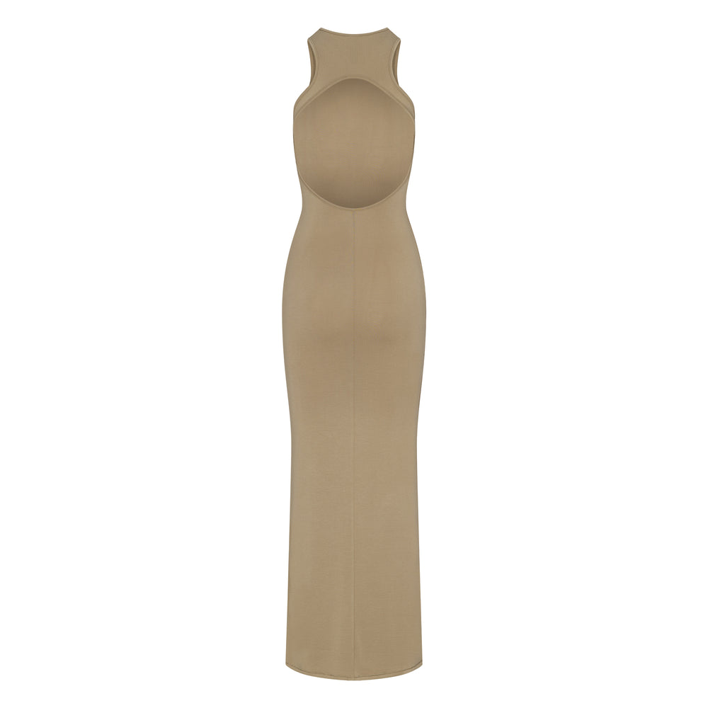 Skims SMOOTH LOUNGE OPEN RACERBACK Jurk Khaki | 20TZUKIBV